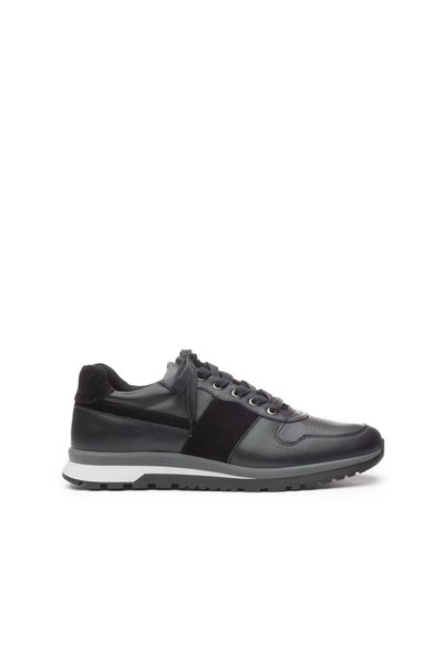 UrbanShoes Pantofi sport barbati din piele naturala, Leofex - 668 Negru Box V...