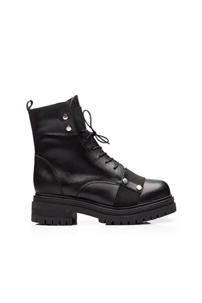 UrbanShoes Ghete damă din piele naturală, Leofex - 423 Negru Box
