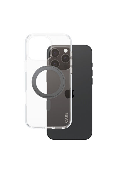 CARE by PanzerGlass® Θήκη για iPhone 16 Pro Max, CARE Feature Μαύρη με Βάση Σ...
