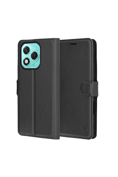 Techsuit Husa pentru Honor 400 Lite, Leather Folio, protectie antisoc, negru