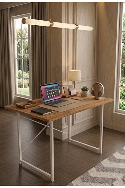 GUİMO 60x90 Çalışma Masası Metal Ayaklı Ders Çalışma Ofis Masası Çam