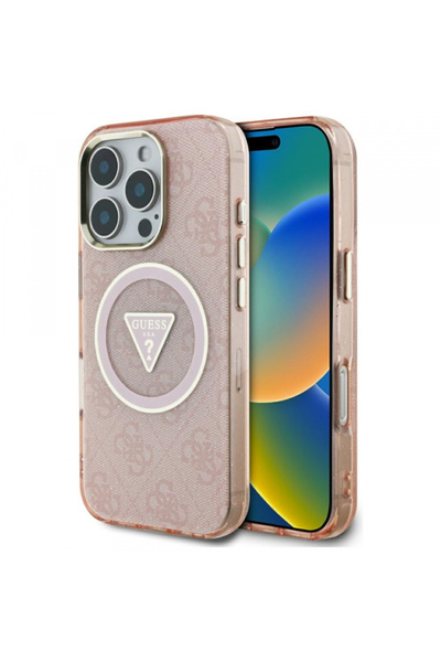 Stef's Cat Θήκη MagSafe για Apple iPhone 16 Pro, Guess, IML Glitter 4G Circle...