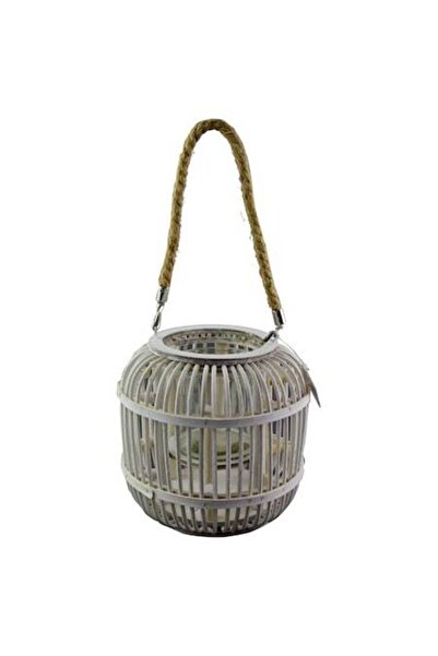 OEM Felinar alb din lemn 20x14 cm