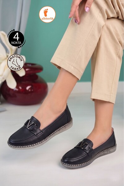 AlbiShoes Women's 4-Point Anatomical Non-Slip Transparent Sole Comfortable Li...