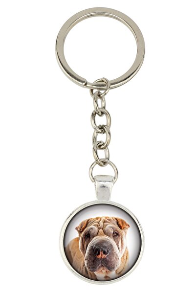 Art - Dog Shar Pei - breloc cu fotografia ta, decorațiune pentru chei, pandan...