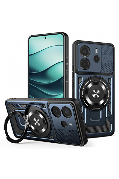 Techsuit Калъф за Xiaomi Redmi Note 14 5G, Techsuit, Ruggedcam, Син