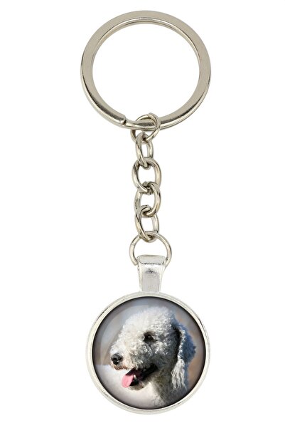 Art - Dog Bedlington Terrier - breloc cu fotografia ta, decorațiune pentru ch...