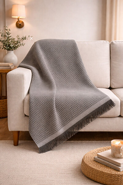 Hig Store Laurel Pamuklu Koltuk Pike Örtüsü 180x220 Doğal Dokulu