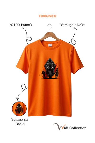 WİDİ Μπλουζάκι με στάμπα Sports Motor, με θέμα την ταχύτητα, 100% βαμβάκι, Un...