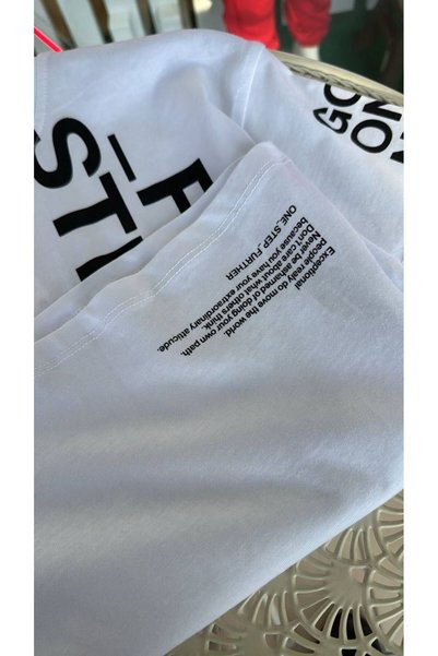 Motebarn Wear Boys' White Cotton "Further Step" Text Printed Regular Fit T-Shirt (6-14 Years)