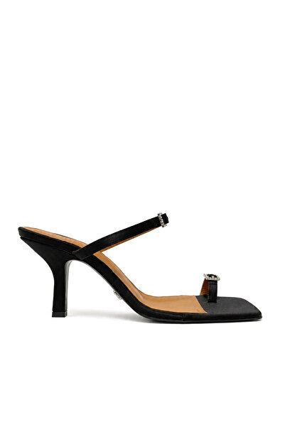 Jabotter Celine Saten 8 Cm Topuklu Terlik