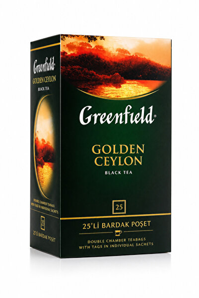 SB Ticaret Greenfield Golden Ceylon Siyah Çay 25’li Bardak Poşet – Yoğun Arom...