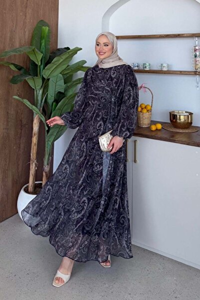 Şulemoda Giyim Φόρεμα με σχέδιο Paisley σε μαύρο χρώμα