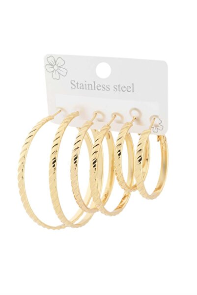 Bozhi Ring Stainless Steel Gold Special Gift Six Earrings