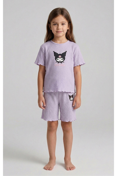 kuromi طقم تي شيرت وشورت