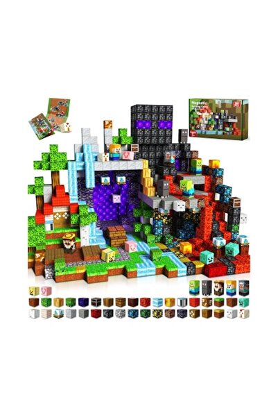 Bllexar Μαγνητικά Τουβλάκια Κατασκευών Minecraft 300 Τεμάχια