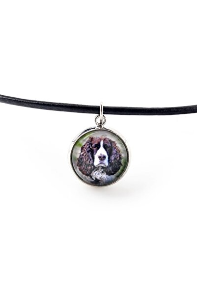 Art - Dog English Springer Spaniel - pandantiv pentru colier cu fotografia ta...