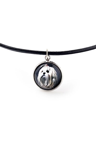 Art - Dog Lhasa Apso - pandantiv pentru colier cu fotografia ta, lucrat manua...
