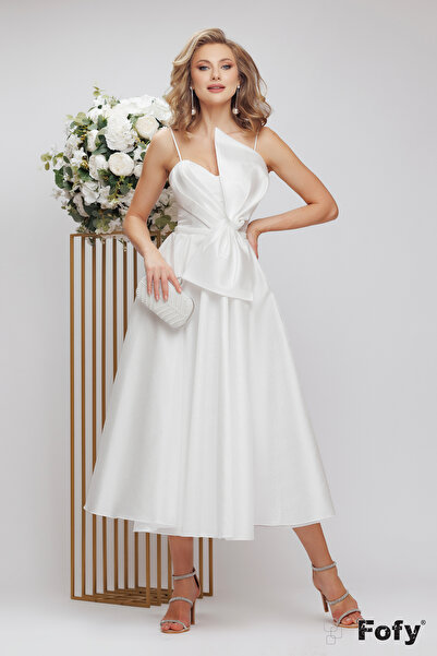 Fofy Sheer wedding dress with sophisticated organza corset design with a subt...