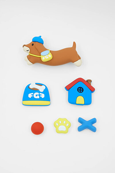 fungoofun Sosis Köpek ve Pati Temalı Modüler Çanta Süsü+Delgeç(Delgeç Hediye)