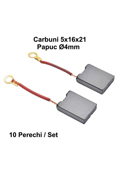 Stef's Cat Perii Colectoare Carbuni 5x16x21 - Papuc Ø 4mm / 10Set/Punga,