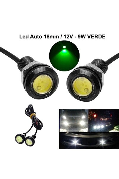 Stef's Cat LED Auto 18mm / 12V-9W / VERDE, 2 buc/set, Stef's Cat