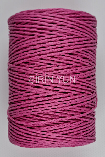 Şirin Yün Sarılmış Kağıt İp 200 Gram 240 Metre Pembe 75