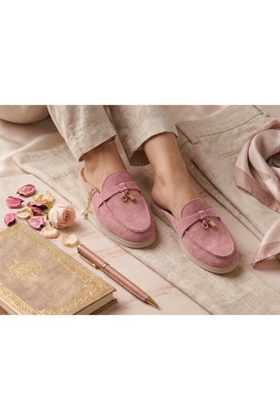 MARCO ROCCO Genuine Leather Suede Sabo Women's Slippers