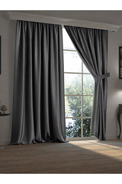NDP Home Plain Fold (1X1) Blackout Gray Blackout Curtain 1St Quality (1 Piece)