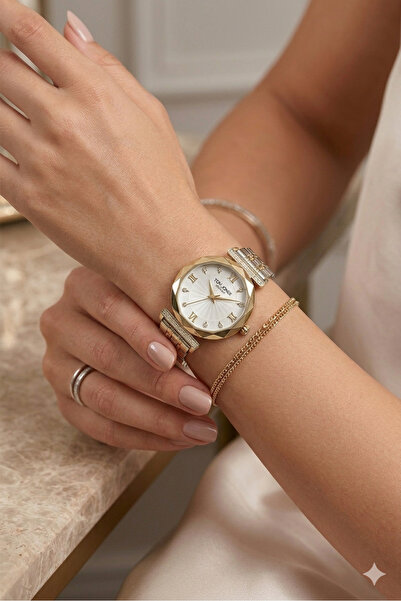 Tom Jones Special Design Roman Numeral Stone Metal Cord Steel Case Women's Wr...