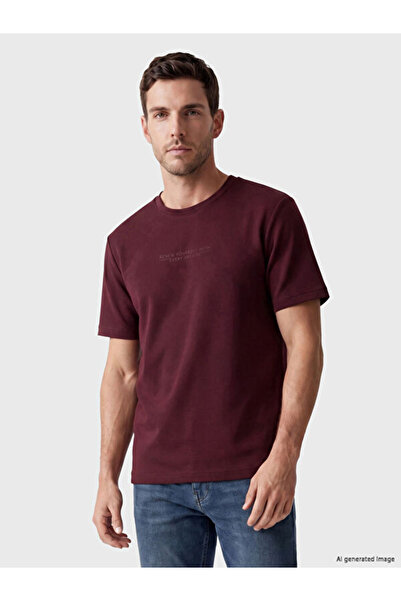 LC Waikiki Rmz Gi̇yi̇m Farkiyla Zero Roba Collar Printed Men's Dry Touch T-Shirt