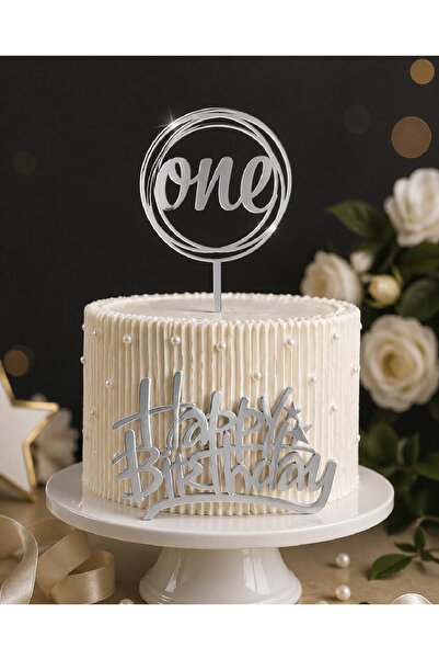 BKMC PARTY Luxury First Birthday Cake Set 1 Year Old One Cake Decoration Set ...