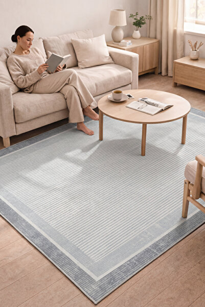 Aden Art Board Dijital Halı | Modern Makinede Yıkanabilir Kaymaz Tabanlı Halı...