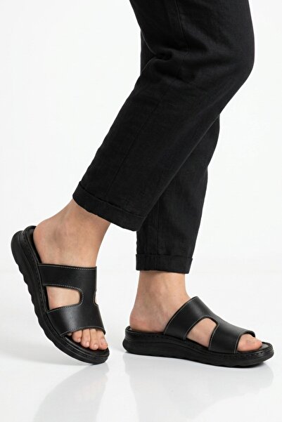 Aspor Black Women's Flat Slippers