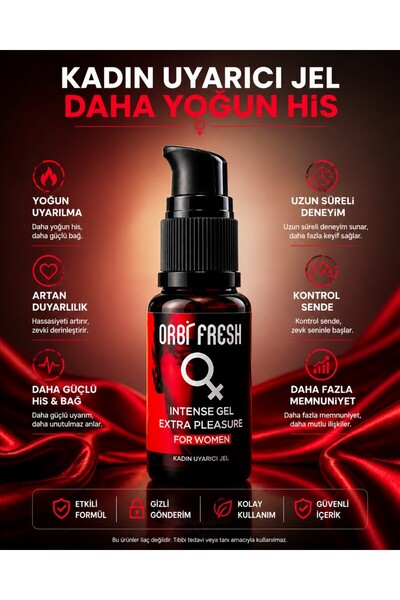 ORBIFRESH YOĞUN VE ETKİLİ DIŞ GENİTAL UYARICI JEL 10ML
