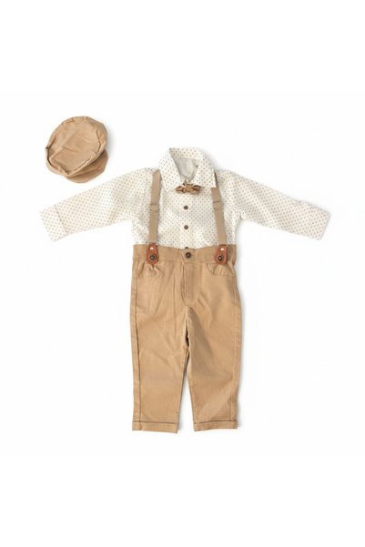 minço bebe Baby Boy Shirt Pants Hat Set Holiday Outfit
