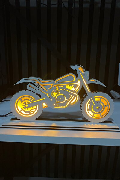 Exendekor LED Işıklı Motor Dekor Gece Lambası – Masa Üstü Ambiyans Aydınlatma...
