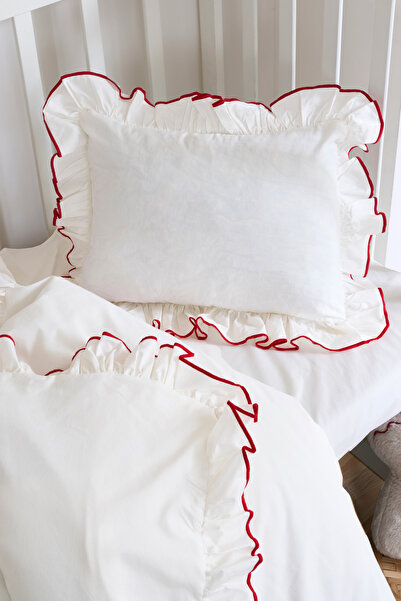 Magnolia Ruffled Baby Bedding Set |   Set of 3 (Duvet Cover-Sheet-Pillowcase)...
