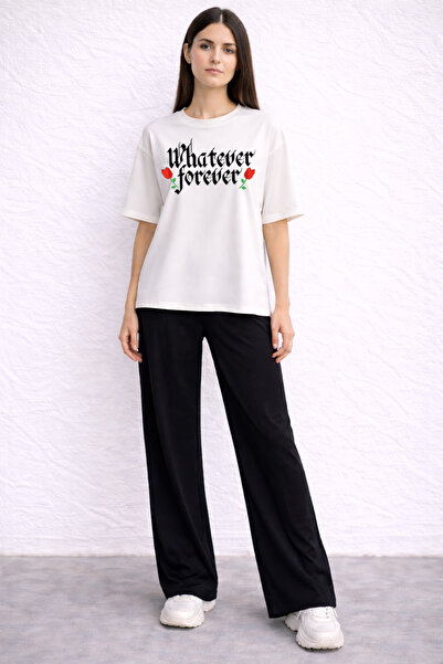 ZAVIXO Minimal Oversize Women's Set T-Shirt & Wide-Leg Pants Casual Daily Style