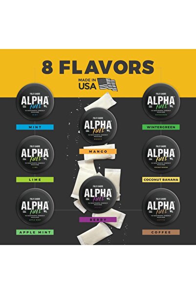 Fully Loaded Bullseye Alpha Fuel Nootropic Pouches (Cafe Fuel) with Caffeine,...