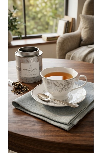 Generic O'Queca Tea Cup with Saucer.
