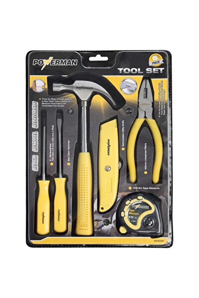 POWER MAN Powerman Home Tool Set DRL-63329 6pcs