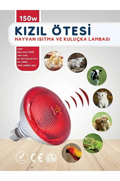 Epilons 150w Kızılötesi (infrared) Isıtıcılı Hayvan Isıtma Ve Kuluçka Lambası...