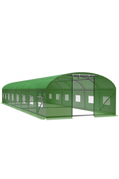 Brius Seră de grădină tip tunel 400x1000x200 cm, folie PE 140g/m2 UV4, 16 fer...