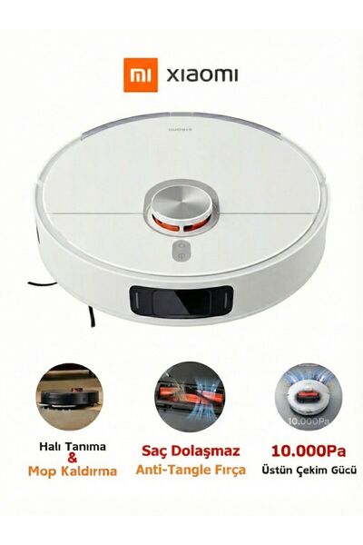 Xiaomi 10000Pa Robot Süpürge ve Paspas Akıllı Navigasyon WiFi Kontrol Uzun Pi...