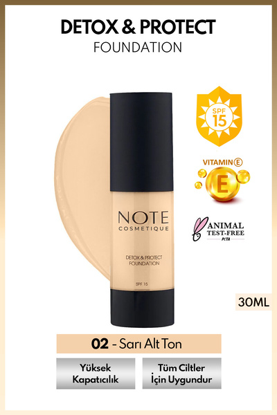 NOTEKHOME Note Detox Protect Foundation Fondöten 02 30 ml