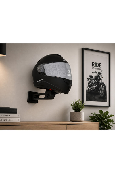 Nexora Motosiklet Kask Askılığı Duvar Dolap Tahta Montaj Uyumlu Çok Amaçlı Ka...
