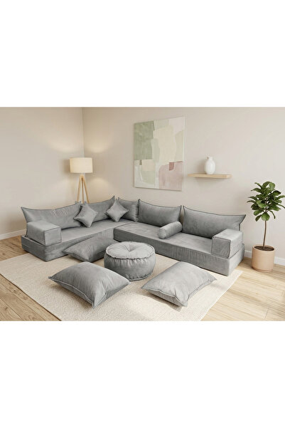 FEYZA DECOR HOME Premium Kadife Modern Şark Köşesi 14 Parça – 20 cm Süngerli ...