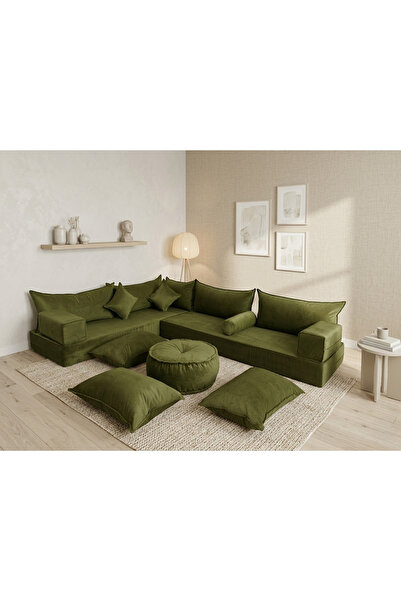 FEYZA DECOR HOME Premium Kadife Modern Şark Köşesi 14 Parça – 20 cm Süngerli ...