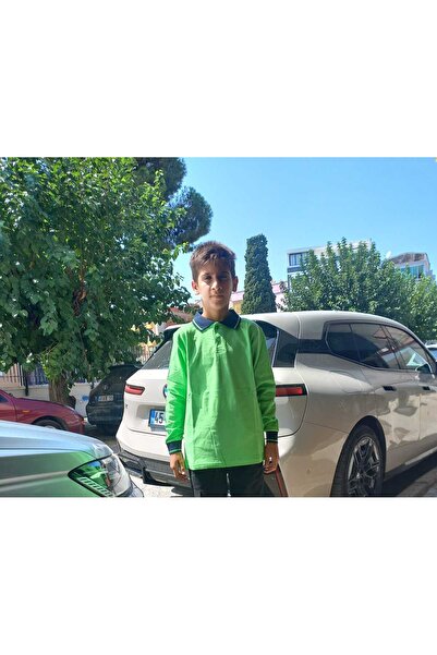 salarticaret Okul Fıstık Yeşili Polo Yaka Sweatshirt